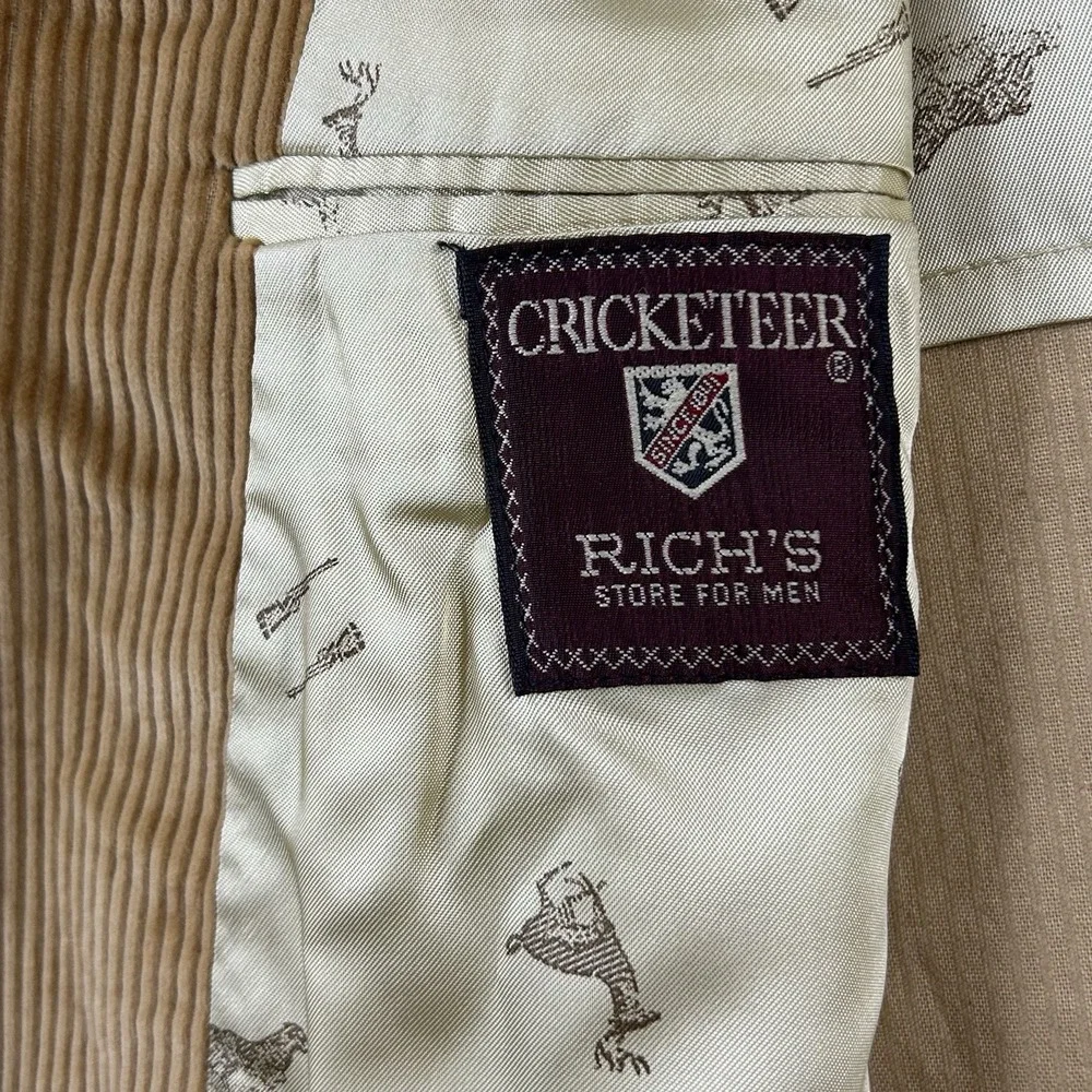 Vintage Cricketeer Tan Corduroy Blazer Sport Coat Rich's Store for Men Tan 40R